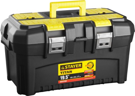 Ящик для инструмента &quot;TITAN-19&quot; пластиковый, STAYER 38016-19 купить в Магнитогорске