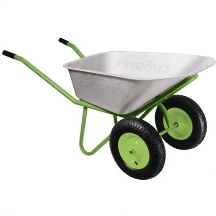 Тачка строительная двухколесная облегченная объем 90 л грузоподъемность 230кг СИБРТЕХ 689643 купить в Магнитогорске